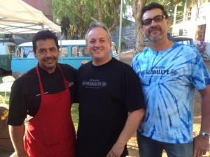 Chef Javier Plascencia y los Maestros Cerveceros Raul Deju y Jon Hall 
